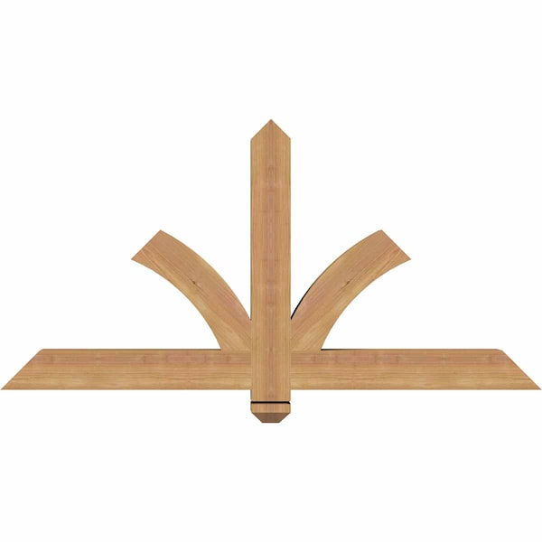 Ekena Millwork Redmond Smooth Timber Gable Bracket, Western Red Cedar, 48"W x 24"H x 3 1/2"D x 3 1/2"F, 12/12 Pitch GBW048X24X0404RED00SWR - main